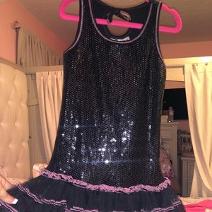 Ooh la la couture black sequins tutu dress